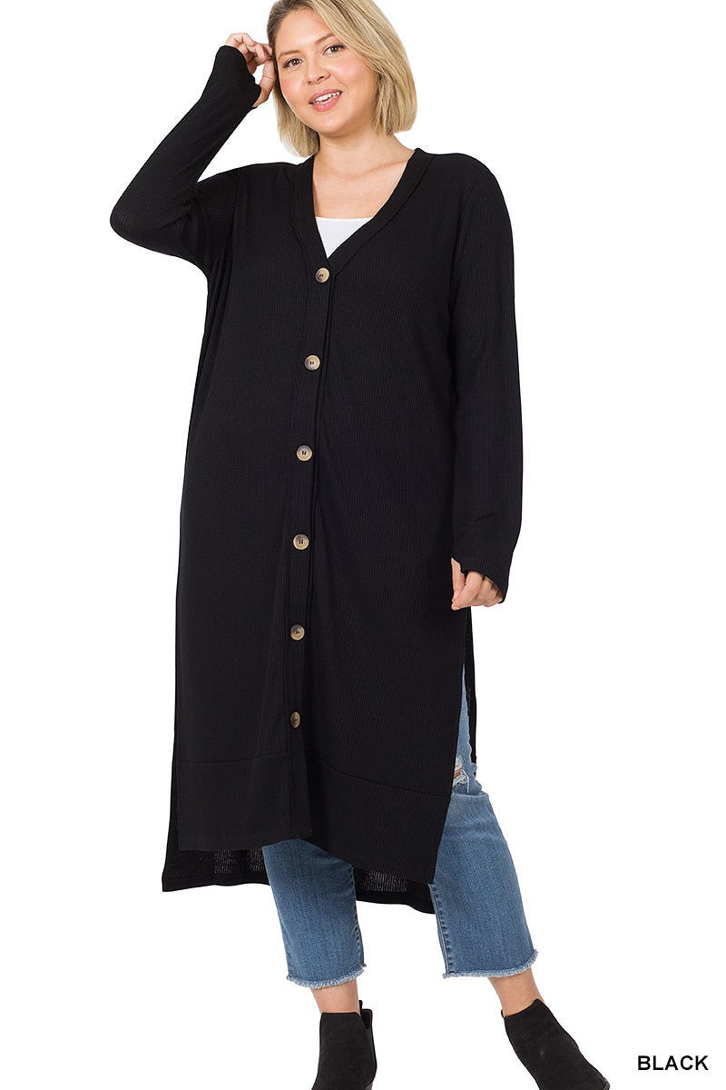 Hadleigh Cardigan in Black- Misses and Plus (XL)