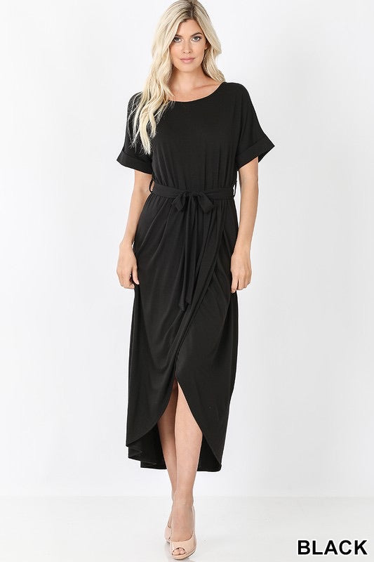 Denae Dress in Black- Misses and Plus (1X,2X)
