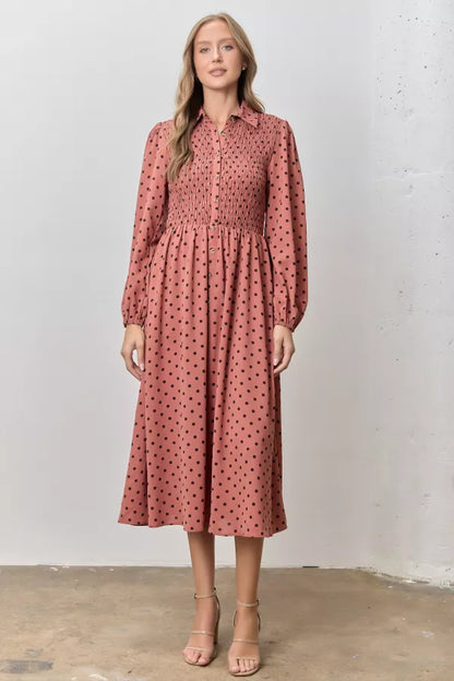 Willa Dress in Marsala/Dk Brown- Misses and Plus (S-3X)