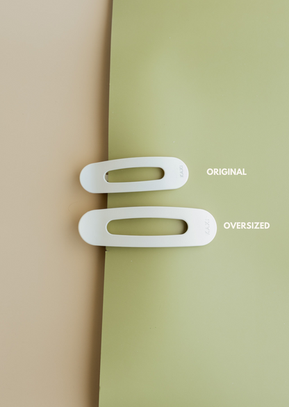 Oversized Lay Down Claw in Matte Bone- Accessories