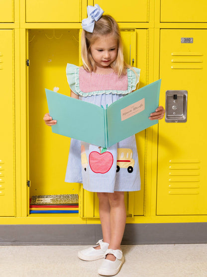 School Days Dress in Blue- Girls/Tween (7,8,9/10)