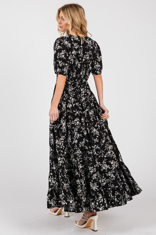 Liana Dress in Black/Off White- Misses (S-L)