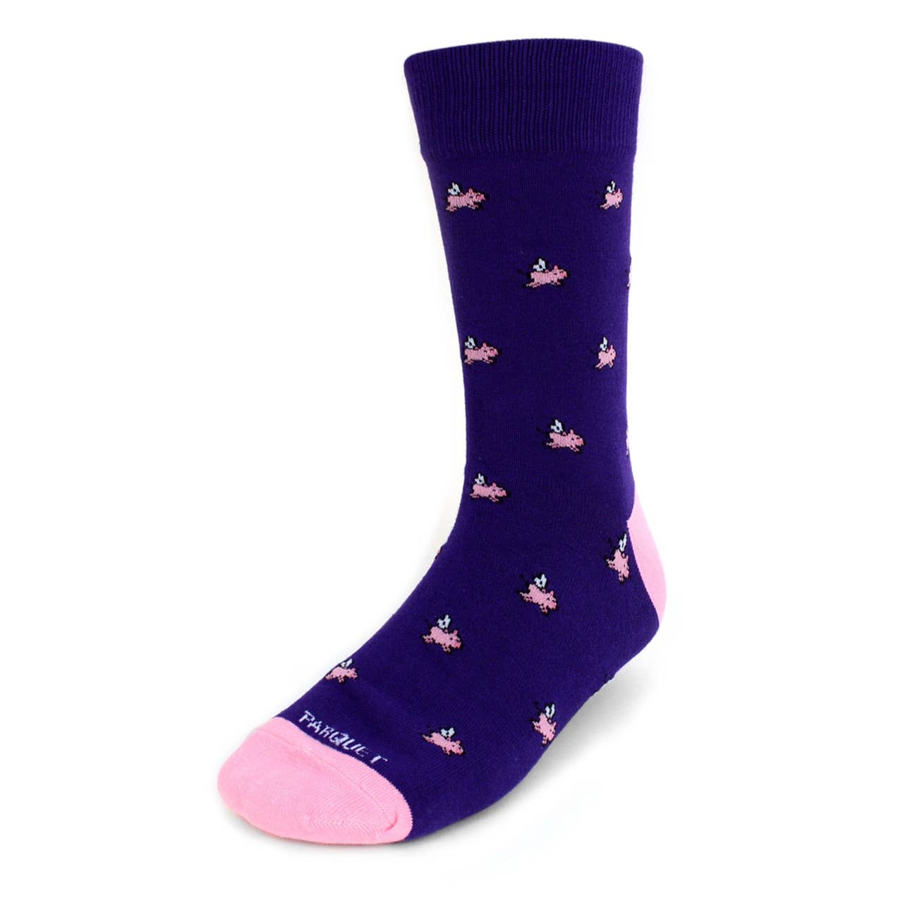 Flying Pig Socks in Plum- Men's Accessories