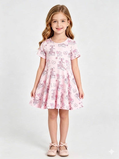 Meet Me at the Castle Dress in Pink- Girls/Tween (2-8/9)