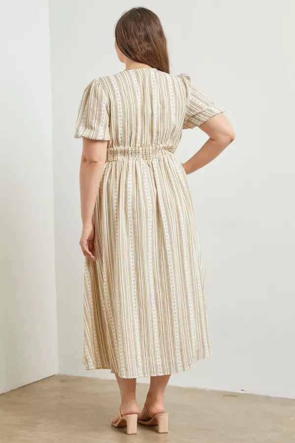 Siena Dress in Natural- Plus (1X-3X)