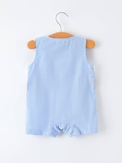 Beckett Romper in Blue- Infant Boys (3M-18M)