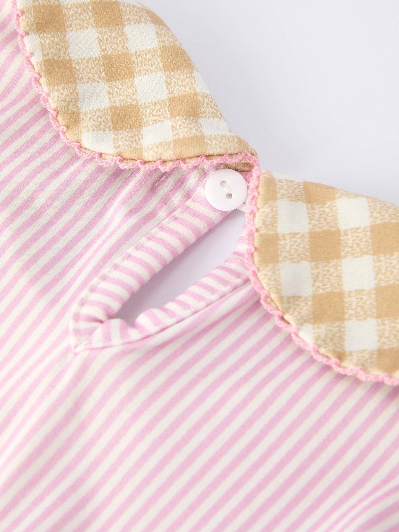 Farm Horse Bow Dress in Pink Stripes- Girls (2-7)