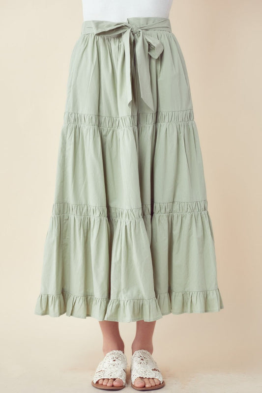 Melody Skirt in Pistachio- Misses (S-L)