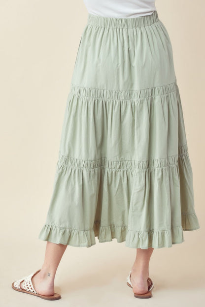 Melody Skirt in Pistachio- Misses (S-L)