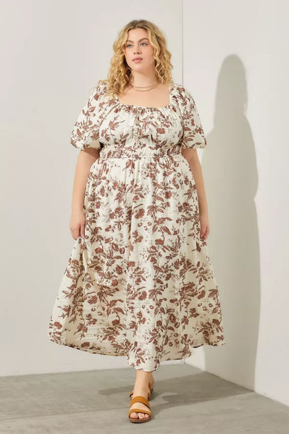 Ninette Dress in Mocha- Misses and Plus (S-3X)