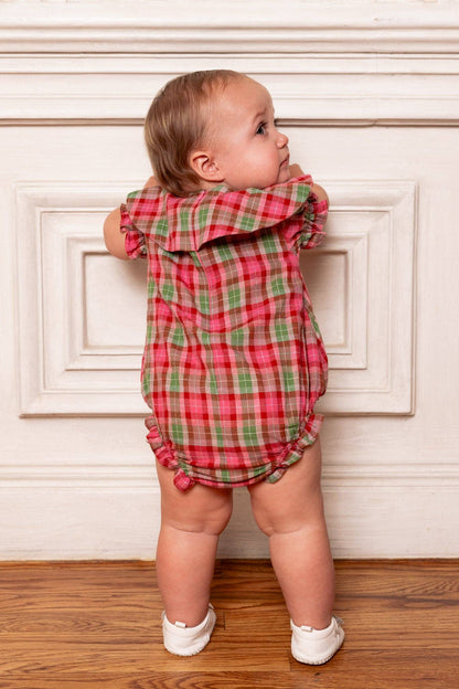 *PREORDER* Baby Alice Romper in Rosewood Tartan- Infant (0/3M-12/18M)