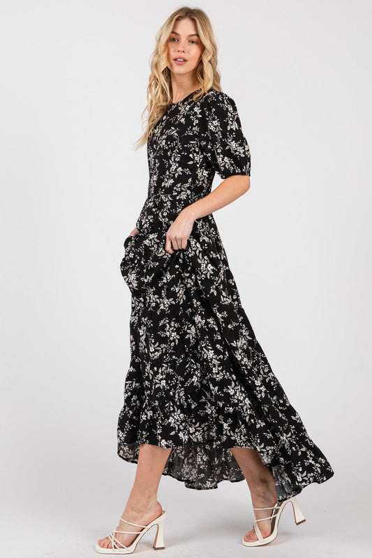 Liana Dress in Black/Off White- Misses (S-L)