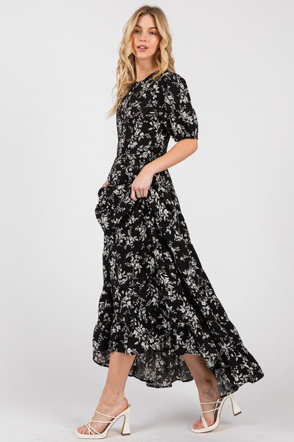 Liana Dress in Black/Off White- Misses (S-L)