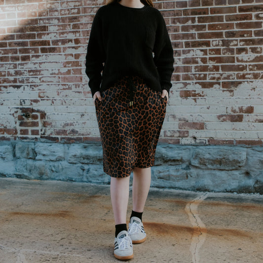 Limited Mod Skirt in Honey Leopard- Misses and Plus