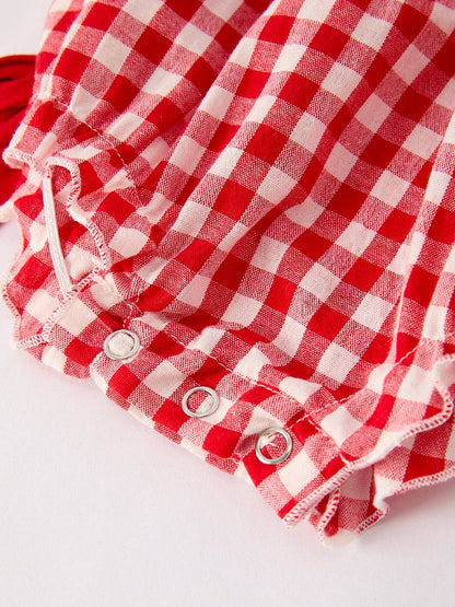 Cherry Romper in Red- Infant Girls (3M-12M)