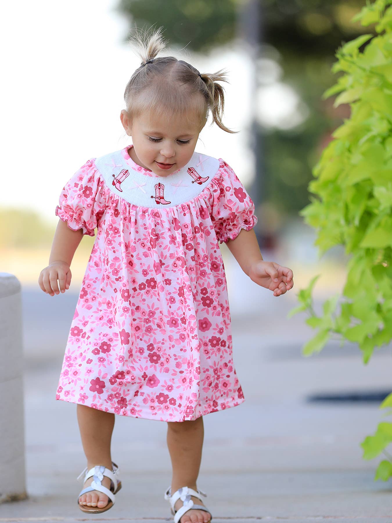 Boots Smocking Dress in Pink- Girls (2-7)