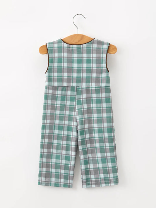 Plaid About Moose Jon Jon- Boys (3M-18M)