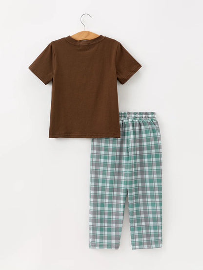 Plaid About Moose Boys Set- Boys (2-6)