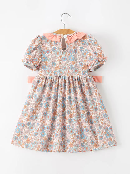 Winnie Dress in Coral- Girls (2-7)