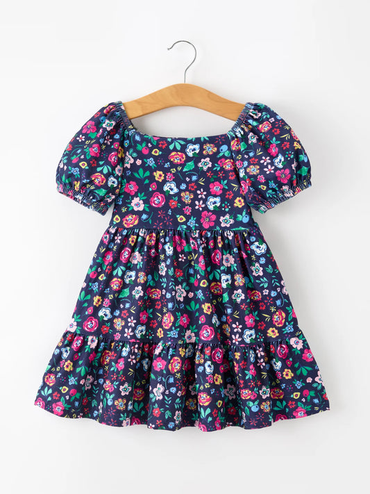 Lula Dress in Navy- Girls (2-7)