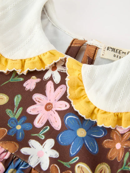 Groovy Blooms Romper- Infant Girls (3M-18M)