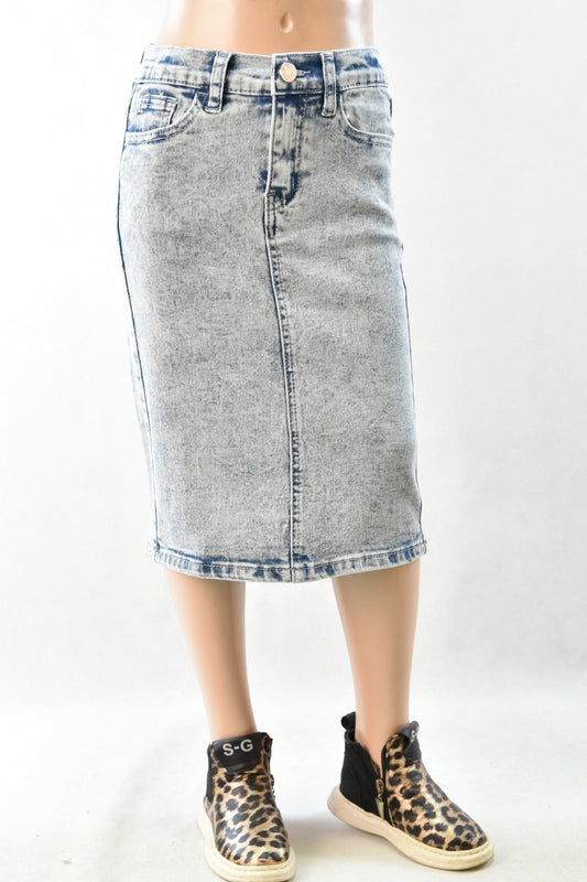 Dennie Denim Skirt in Sand Blast- Girls & Tween (4/6-12/14)