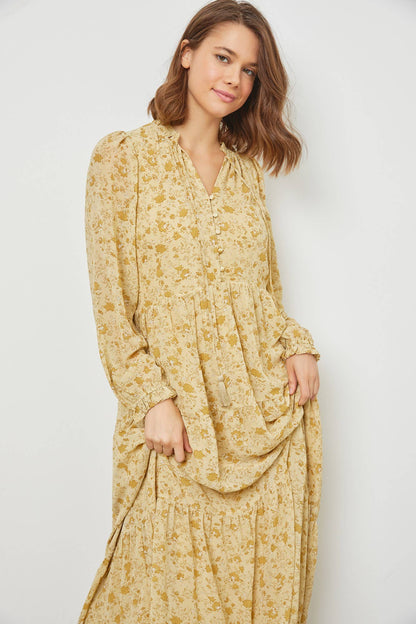 Julianna Dress in Yellow- Misses (S-L)