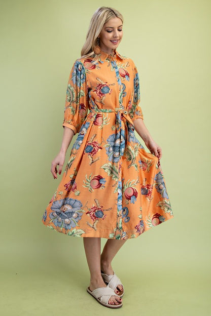 Cassia Dress in Coral- Misses (S-L)