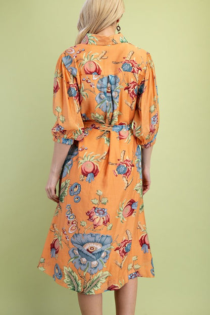 Cassia Dress in Coral- Misses (S-L)