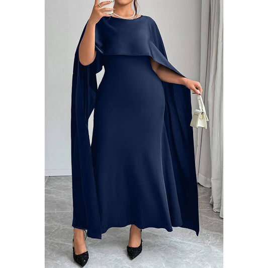 Marcelline Dress in Navy- Plus (1X,2X)