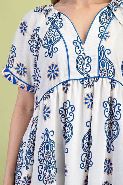 Thalia Dress in Blue- Misses (S-L)