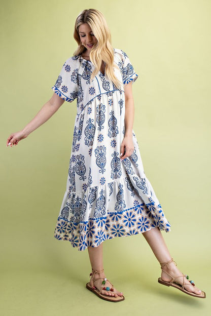 Thalia Dress in Blue- Misses (S-L)