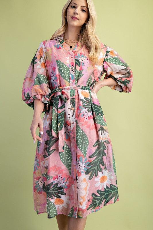 Azalea Dress in Pink Mix- Misses (S-L)