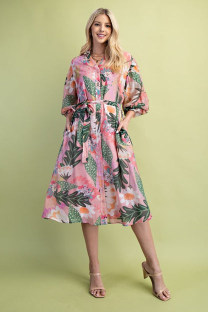 Azalea Dress in Pink Mix- Misses (S-L)