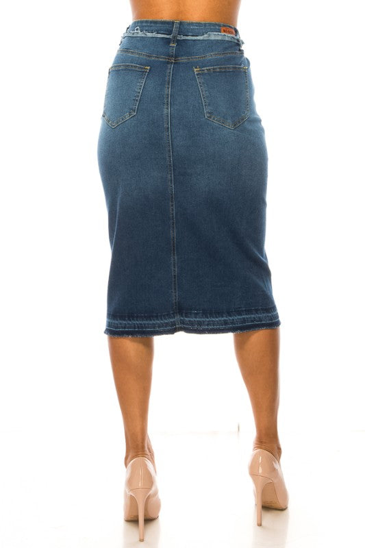 Dakota Denim Skirt in Misses and Plus (S-3X)