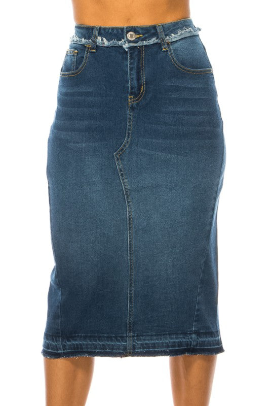 Dakota Denim Skirt in Misses and Plus (S-3X)