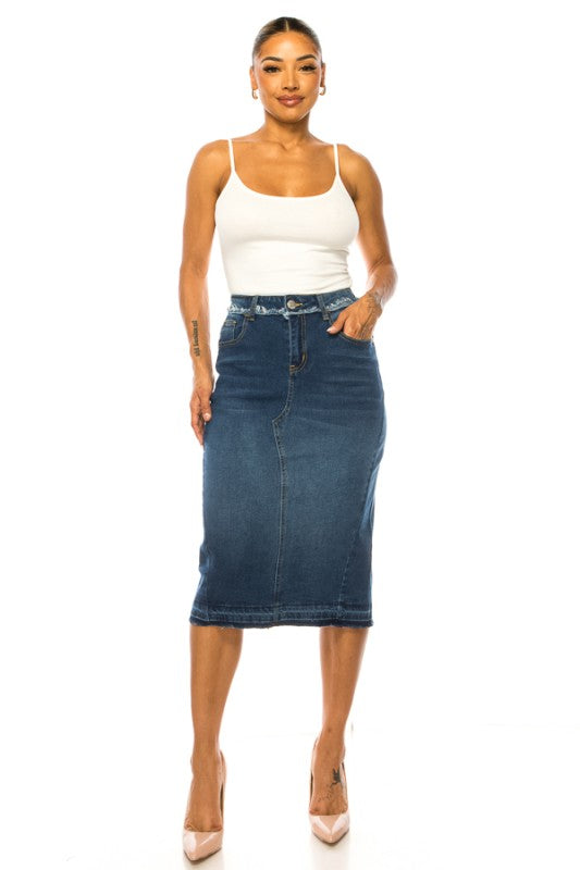 Dakota Denim Skirt in Misses and Plus (S-3X)