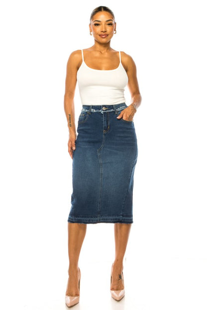 Dakota Denim Skirt in Misses and Plus (S-3X)