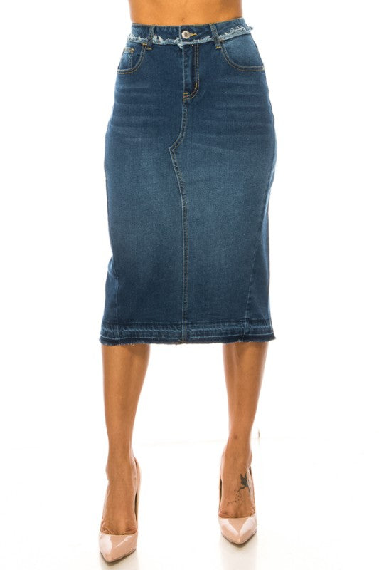 Dakota Denim Skirt in Misses and Plus (S-3X)
