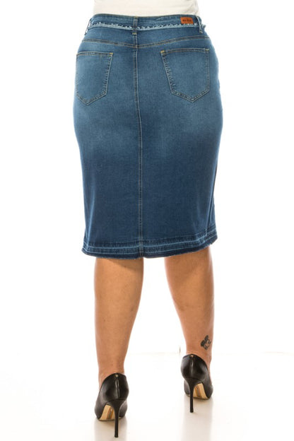 Dakota Denim Skirt in Misses and Plus (S-3X)