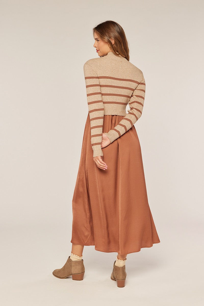 Brinley Dress in Brown- Misses (S-XL)