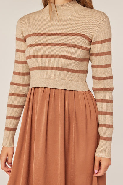 Brinley Dress in Brown- Misses (S-XL)