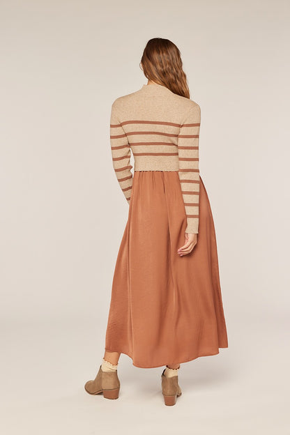 Brinley Dress in Brown- Misses (S-XL)