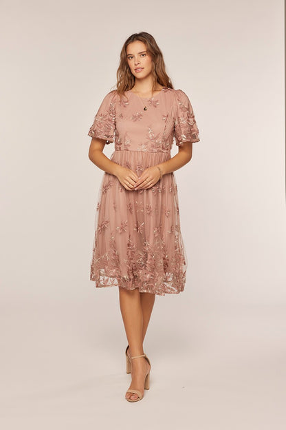 Meline Dress in Dark Blush- Misses and Plus (S-3X)