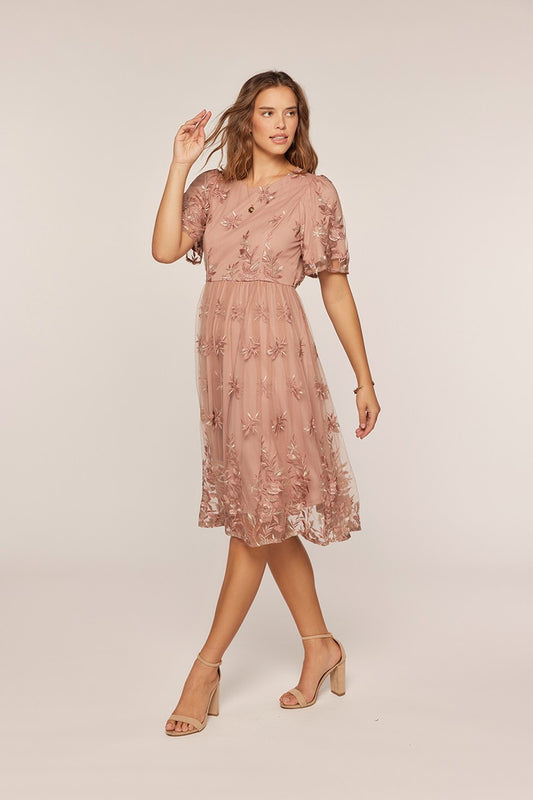 Meline Dress in Dark Blush- Misses and Plus (S-3X)