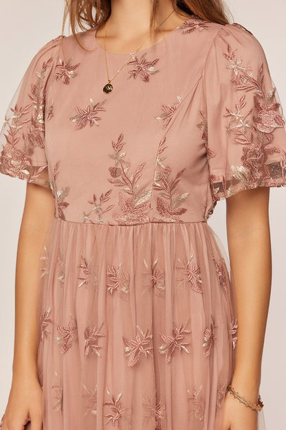 Meline Dress in Dark Blush- Misses and Plus (S-3X)