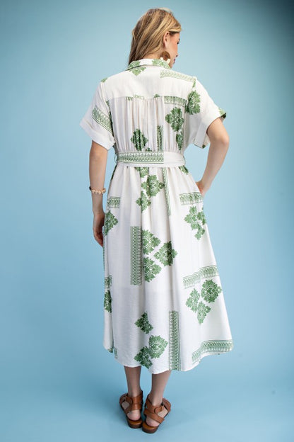 Verona Dress in Avocado Mix- Misses (S-L)