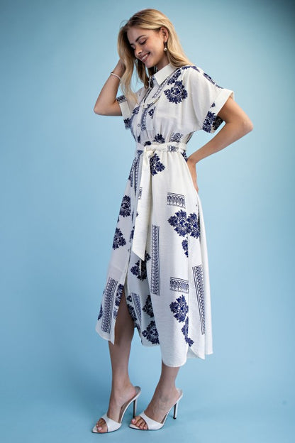 Verona Dress in Cobalt Mix- Misses (S-L)