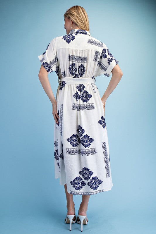 Verona Dress in Cobalt Mix- Misses (S-L)