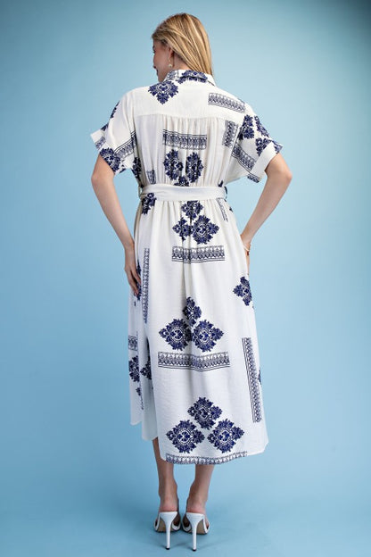 Verona Dress in Cobalt Mix- Misses (S-L)